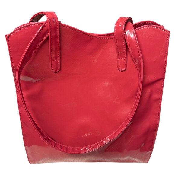 Nina Ricci Deci Dela Red Patent Tote Bag With .17 Fl Oz Mini Perfume Vtg 1994 - Picture 11 of 16